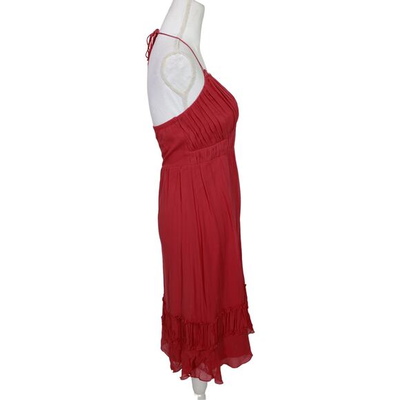 Sangria Silk Slip dress Halter‎ side zip layered size 4 - Picture 2 of 5
